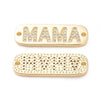 Pendentif connecteur plaque MAMA laiton doré 18k cristal,pendentif amour, Pendentif zircon,27mm, x1 G2829