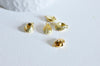 Pendentif coquillage doré 18K,coquillage doré,dorure 18k,pendentif doré,coquillage or,création bijoux, x 2,11.5mm -G160
