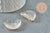 Pendentif demi-lune cristal de roche naturel 32mm,creation bijou,pendentif pierre naturelle, cristal naturel, x1 G0855