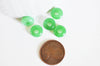 Pendentif donut jade vert teinté,pendentif jade, pendentif pierre,jade naturel, jade vert,jade vert naturel,10.5mm, lot de 2,G3035