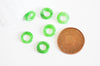 Pendentif donut jade vert teinté,pendentif jade, pendentif pierre,jade naturel, jade vert,jade vert naturel,9-10mm, x 2,G3096