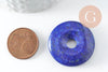 Pendentif donut lapis lazulis 30-31mm, un,pendentif bijoux pierre en lapis lazuli naturel pour la création de bijoux, x1 G3202