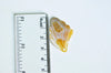 Pendentif feuille nacre jaune naturelle,perle feuille,nacre naturelle,coquillage blanc,création bijoux,35mm, x1, G0911