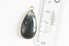 Pendentif goutte agate verte mousse naturelle 33mm, x1 (G1469)