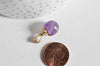 Pendentif goutte améthyste violette, pendentif pierre, support doré, création bijoux pierre naturelle, pierre naturelle, 17-19mm, x1 G3717