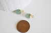 Pendentif goutte aventurine,pendentif pierre,bijou pierre,pendentif pierre, aventurine naturel,pendentif aventurine,14mm, x 2-G0152