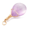 Pendentif goutte fluorite verte violette naturelle 20mm,pendentif bijoux, pendentif pierre, création bijoux, x1 G6264