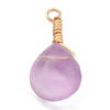 Pendentif goutte fluorite verte violette naturelle 20mm,pendentif bijoux, pendentif pierre, création bijoux, x1 G6264