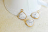 Pendentif goutte howlite blanche, fournitures créatives,pendentif bijoux,pendentif pierre,howlite naturelle,pendentif howlite,18mm-(G0978)