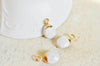 Pendentif goutte howlite blanche, pendentif bijoux,pendentif pierre,howlite naturelle,pendentif howlite,14mm, x 2,G80