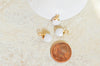 Pendentif goutte howlite blanche, pendentif bijoux,pendentif pierre,howlite naturelle,pendentif howlite,14mm, x 2,G80