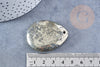 Pendentif goutte pyrite grise naturelle 45mm, x1 (G0062)