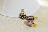 Pendentif goutte rhodonite,pendentif bijoux,pendentif pierre,quartz rose naturel,pendentif rhonodite,14mm, le x 2-G596