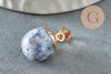 Pendentif goutte sodalite naturelle fer doré 17-19mm, x1 (G5705)