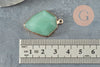 Pendentif hexagone aventurine verte naturelle 30mm, x1 (G5173)