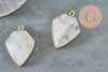 Pendentif hexagone cristal,Pendentif bijoux,pendentif collier,pierre naturelle,pendentif quartz, cristal naturel,30mm, x1 G0514