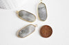 Pendentif hexagone labradorite naturelle 37mm,Pendentif pierre,pendentif collier,pendentif labradorite, labradori Naturelle, x1-G1423