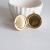 Pendentif locket rond medaillon laiton brut, médaillon Vintage, création collier, fournitures laiton brut,lot de 2-32mm-G1910