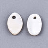 Pendentif ovale nacre blanche naturelle,perle ovale,nacre naturelle,coquillage blanc,8mm,x20 G4152