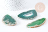 Pendentif ovale tranche agate verte 50-110mm, x1 G8873