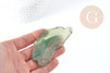 Pendentif ovale tranche agate verte 50-110mm, x1 G8873