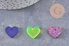 Pendentif petit coeur acrylique 15mm, x4 (G10154)