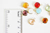 Pendentif rond doré cristal,pendentif cristal, pendentif doré,cristal coloré,création bijoux,14mm, x1 G2024