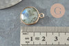 Pendentif rond labradorite naturelle 20mm,pendentif pierre naturelle pour création de bijoux, x1 - G1013