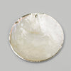 Pendentif rond nacre blanche argent, pendentif coquillage, coquillage blanc, coquillage naturel,création bijoux, 70mm, x1 G1076