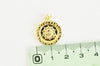 Pendentif soleil zodiaque doré 18K,pendentif doré horoscope,porte-bonheur,laiton doré, Pendentif soleil,21mm,l'unité,G3165