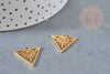 Pendentif triangle oeil protecteur acier 201 inoxydable dore 20mm, création bijoux talisman, x1, G4615