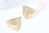 Pendentif triangle texturé laiton doré 16K 35mm,pendentif doré pour création bijoux DIY, x1 G6499