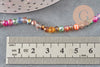 Perle abacus cristal multicolore, perles bijoux, perle abacus, perle cristal,Perles verre, le fil de 130 perles ,3x4mm,G2749