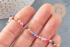 Perle abacus cristal multicolore, perles bijoux, perle abacus, perle cristal,Perles verre, le fil de 130 perles ,3x4mm,G2749