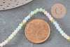 Perle abacus cristal pastel multicolore opaque, perles bijoux, perle abacus, perle cristal,Perles verre ,3x2.5mm,fil de 190 perles G7217