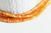 Perle abacus jade naturel teinté orange 4x2mm, perle pierre naturelle à facettes, x1 fil de 35cm, G2698