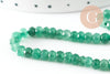 Perle abacus jade naturel teinté vert clair 4x2mm, perle facette pierre naturelle, x1 Fil de 35cm, G3070