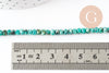 Perle abacus jade naturel vert 4x2mm, perle pierre naturelle pour création bracelets , x1 fil 36 cm, G0109