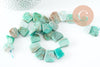 Perle amazonite turquoise naturel brute roulée,pierre naturelle, litotherapie, Chips amazonite, 18-25mm, X2 G3670