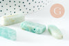 Perle amazonite turquoise naturel rectangle,pierre naturelle, litotherapie, Chips amazonite,17~53mm, X2 G5194