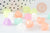 Perle coeur plastique multicolore plastel phosphorescent, perle acrylique, plastique coloré, 12mm, x20 G9359