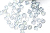 Perle coquillage verre transparent bleu clair 10.5mm, perles verre tchèque, verre bleu, 10 Perles G4375