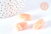 Perle en acrylique rose 25mm imitation pierre, perle acrylique corail clair création bijou x5 G6797