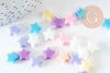 Perle étoile plastique multicolore plastel,pendentif acrylique,création bijoux plastique coloré, 10mm, x30 G4051