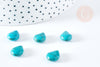 Perle goutte howlite turquoise, howlite naturelle, perle turquoise, perle pierre, 14mm, X10-G1556