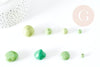 Perle howlite naturelle verte 15mm, création bijoux pierre G0603