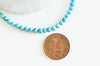 Perle howlite turquoise Bijou pierre naturelle 4mm, perle howlite naturelle, perle pierre, fil de 38cm, X1 G5168