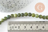 Perle jade vert olive ronde pierre naturelle 6mm, bijou pierre naturelle, jade vert, pierre naturelle,perles jade,6mm, fil de 60 perles, x1 (G3804)