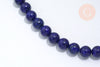 Perle lapis lazuli ronde 8mm,lapis bleu,pierre naturelle, perles pierre,lapis naturel,le fil de 20 cm G5747