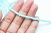 Perle nacre naturelle heishi bleu turquoise pastel,tube coquillage coloré,perle coquillage, 2x4mm, le fil, G5411